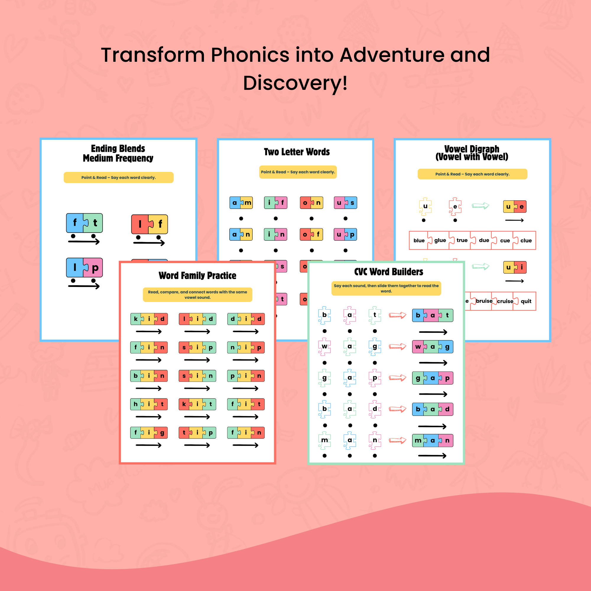 Phonics Fun Wordbook for Kids  |  Puzzle-Based Reading Adventure